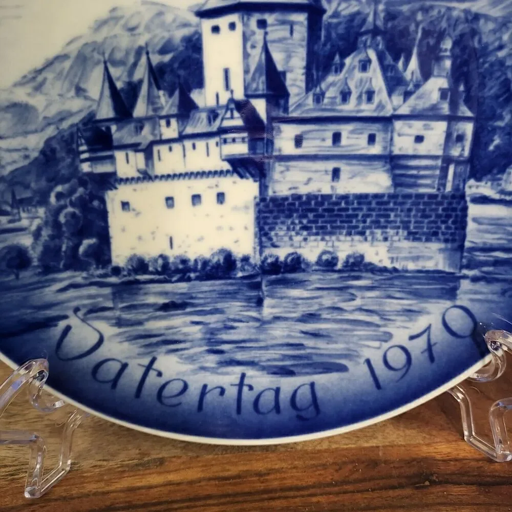 Bareuther 1970 Fathers Day Plate 100 Year Commemorative Vatertag Bavaria